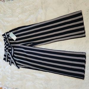 Ci Sono Navy Striped Pants
